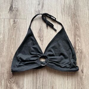 Women's Black halter top with adjustable tie back no size tag